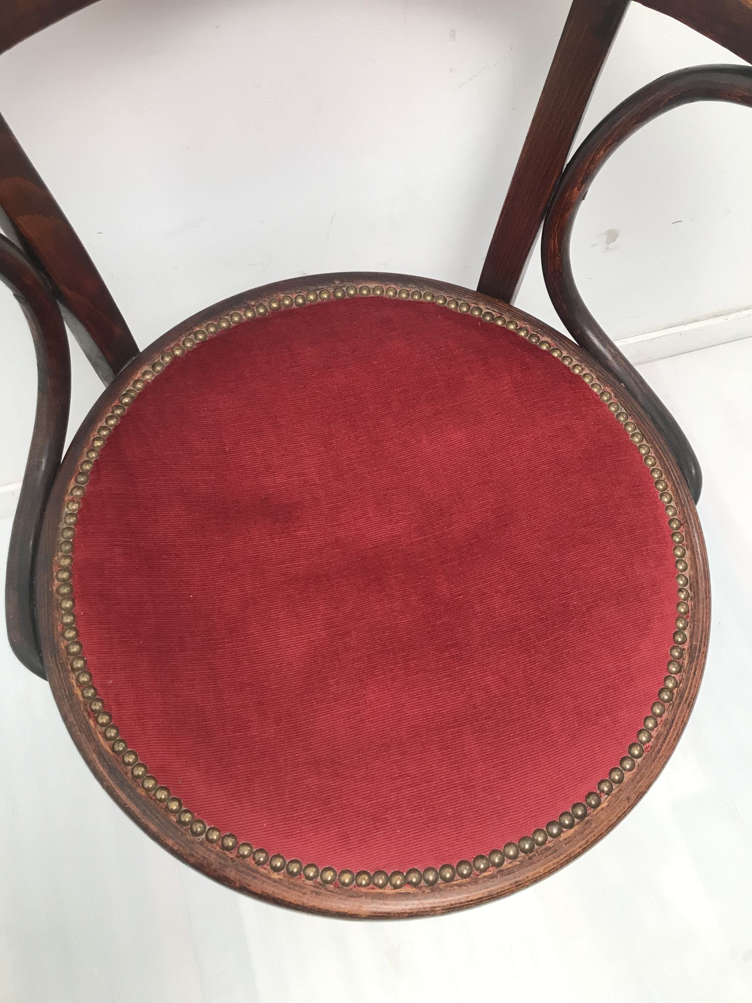 Old curved wooden chair