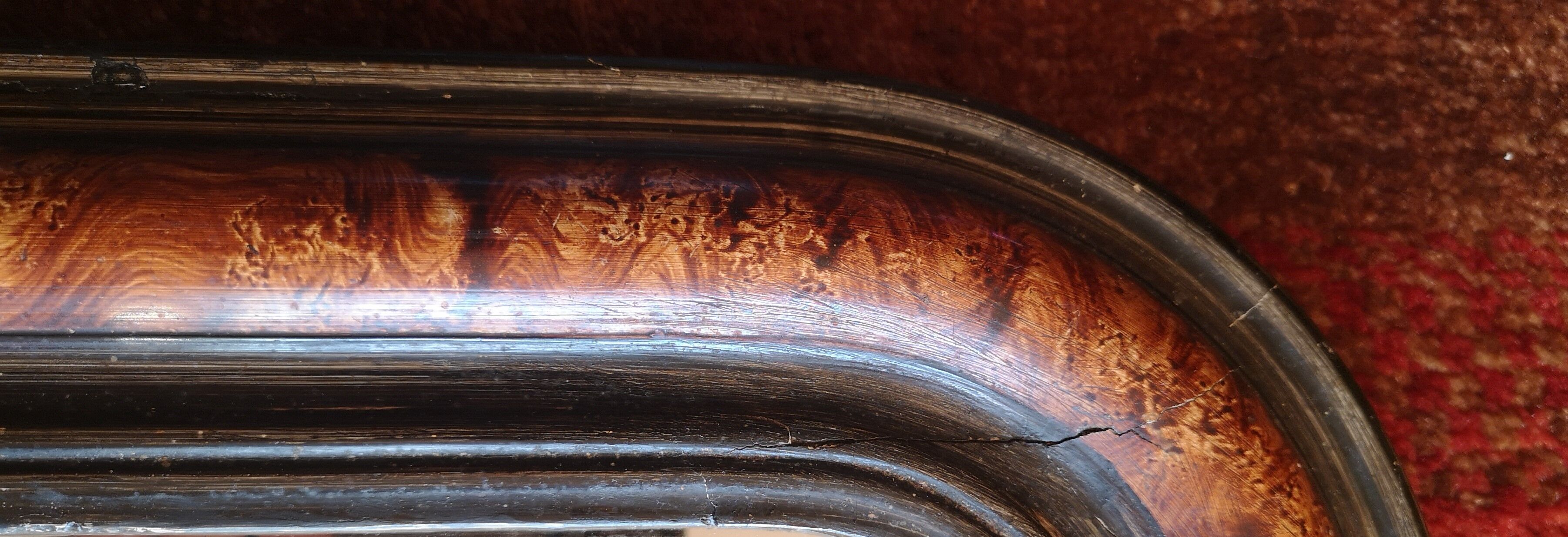 Wood mirror and stucco Louis-Philippe late 19th