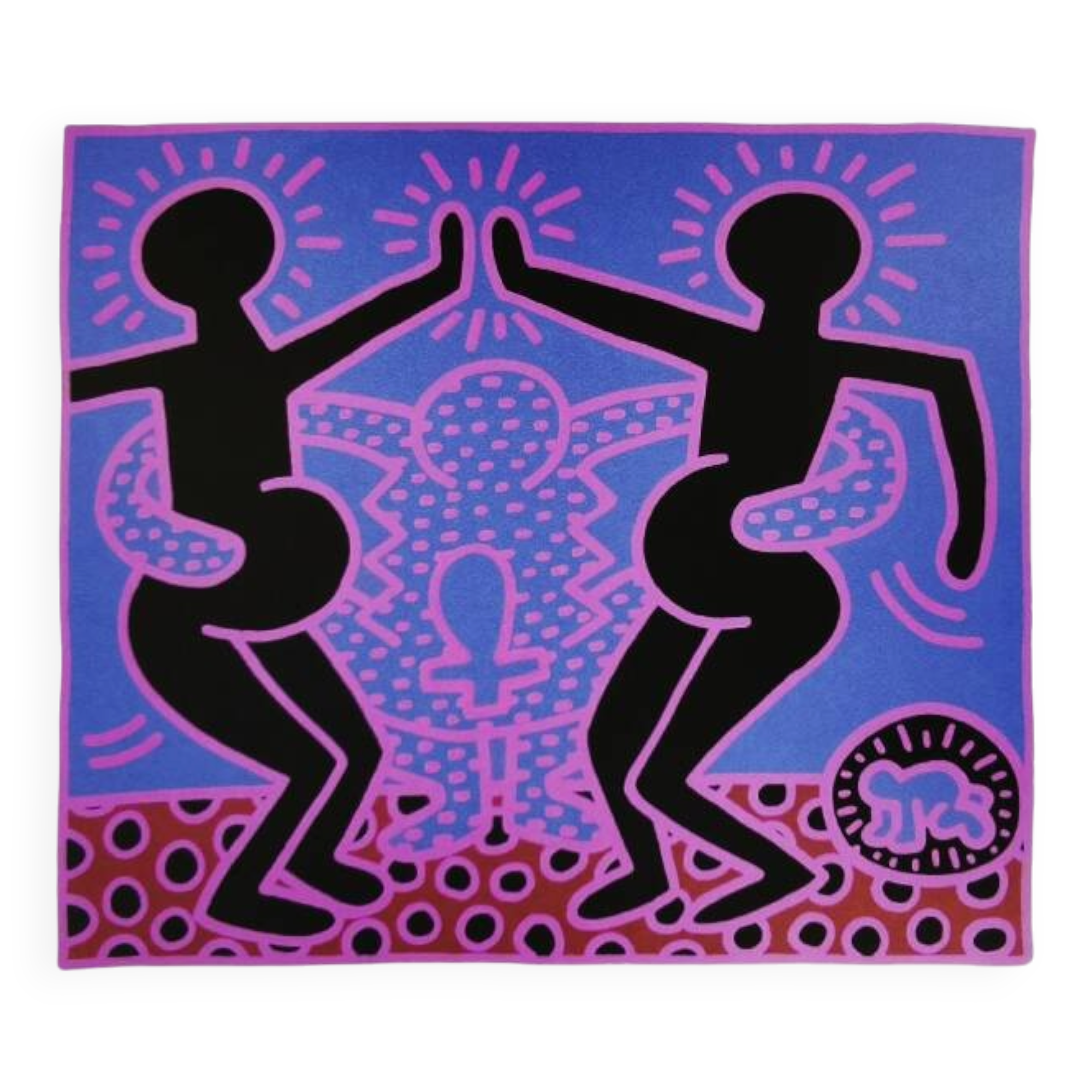 1990s Keith Haring Limited Edition Lithograph Numbered in Pencil.