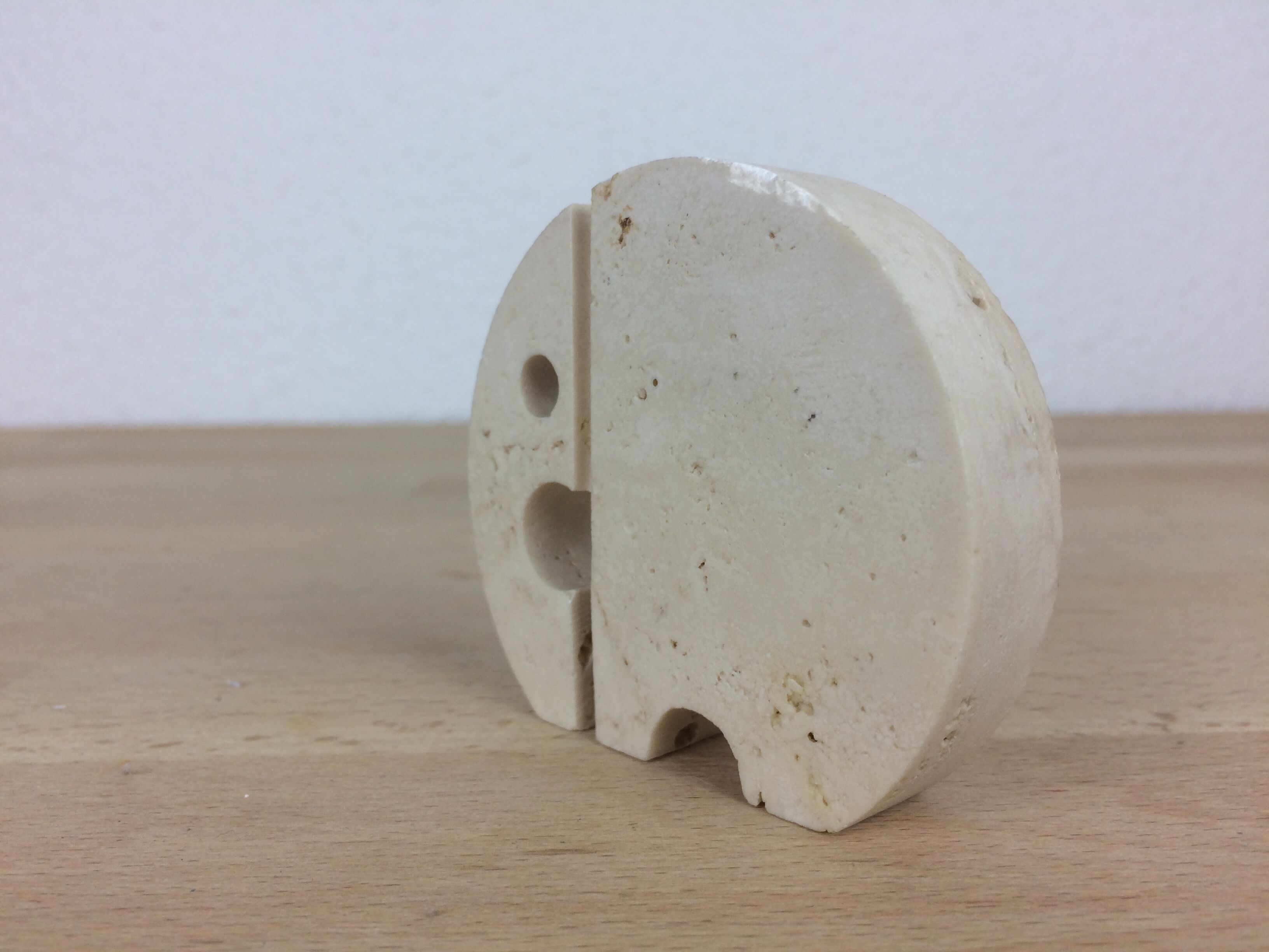 Fratelli Mannelli elephant paper press in travertine