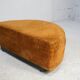 Pair of “tawny” velvet seats. Foam, wood, velvet. Circa 1970