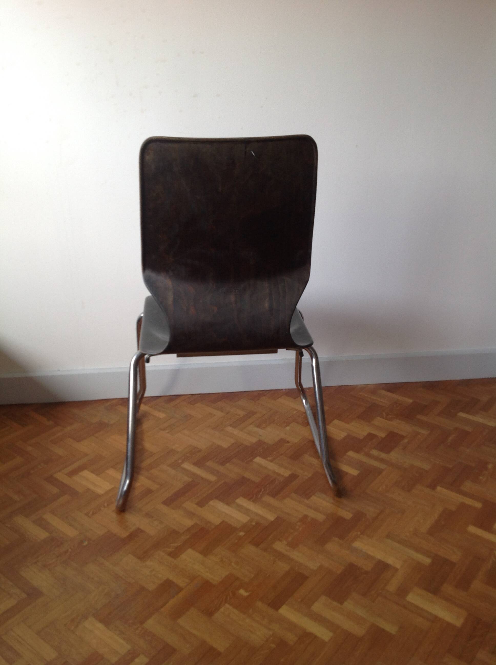 Six vintage Pagholz (or pagwood) Flötotto chairs (high back)