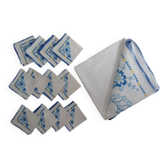 Tablecloth 110 x 110 & its 12 napkins