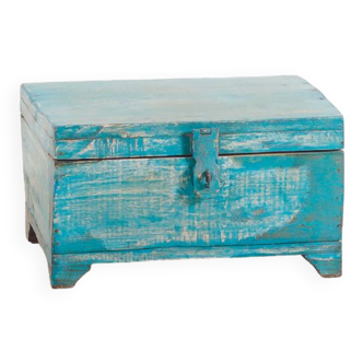 Vintage blue jewelry chest