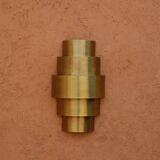 Art Deco rounded brass wall light