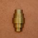 Round Art Deco wall light in brass.