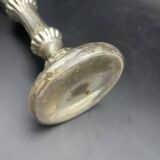 Bougeoir en verre eglomisé XIXe 19e
