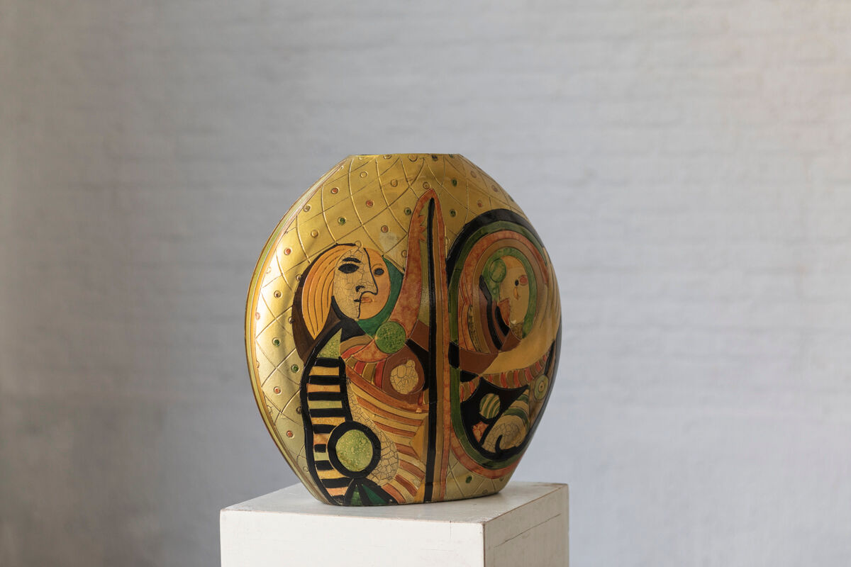 Modernist vase with Picasso inspired ornaments, 1970’s
