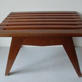 Old Swedish table Scandinavian sofa end wooden compass foot 1960s