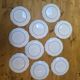10 scalloped plates in French porcelain