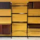 Modular library Urio in teak by Ico & Luisa Parisi for MIM, Rome, 1960s.