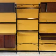 Modular library Urio in teak by Ico & Luisa Parisi for MIM, Rome, 1960s.