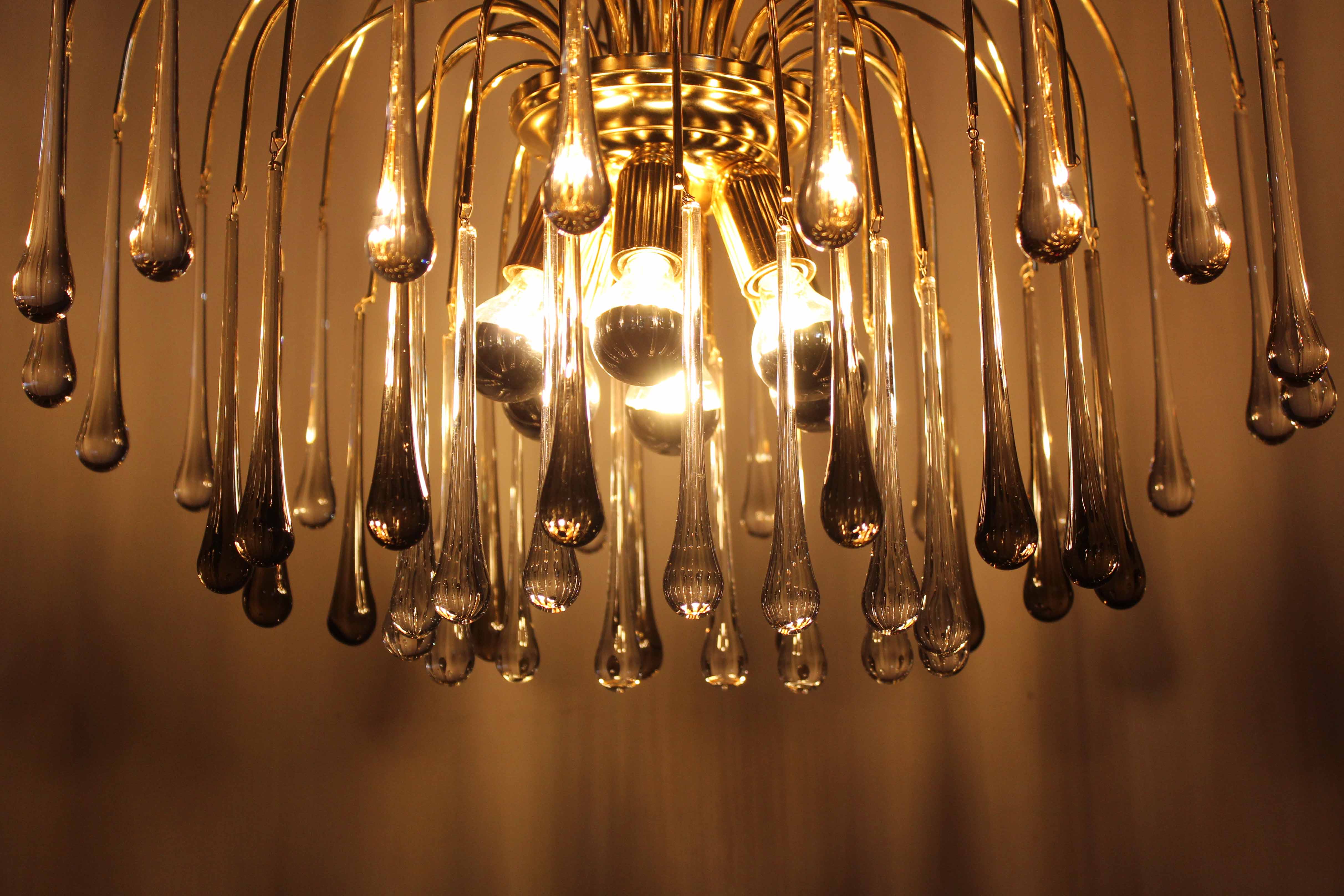 Paolo Venini's "drops" chandelier for Eurolux