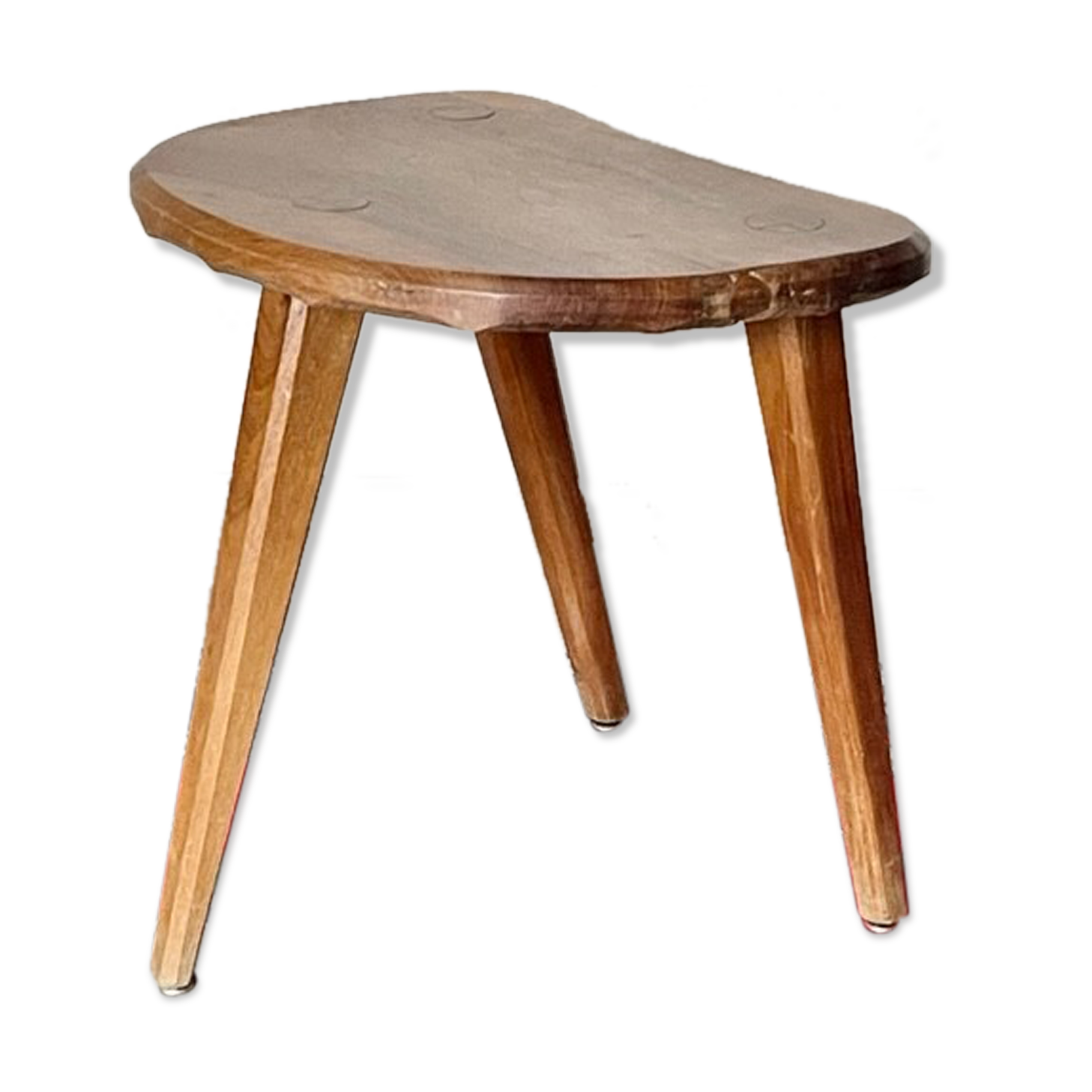 Vintage wooden tripod stool 1950