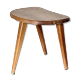 Vintage wooden tripod stool 1950