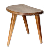 Tabouret tripode vintage en bois  1950