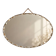 Vintage bevelled oval mirror – scalloped edge