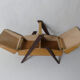 Worker wooden box vintage quilt compass feet