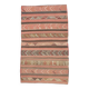 4x7 Red & Brown Vintage Kilim Rug, 123x205Cm