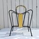 Porte revues métal et cuir, Jacques Adnet, vintage
