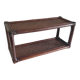 Rattan and cane wall shelf - 70s/80s