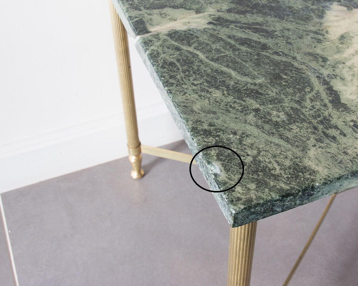 Green marble coffee table