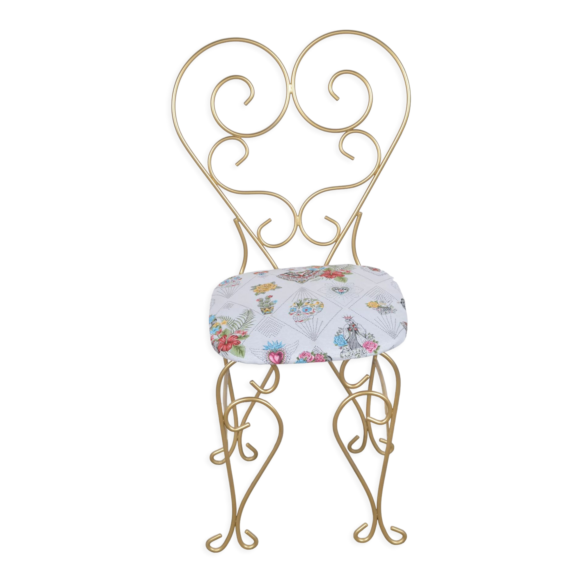 Chaise dossier coeur