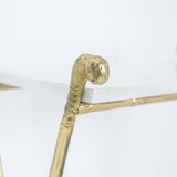 Jansen. Console in gilded brass and white marble. 1970s.LS4683607U