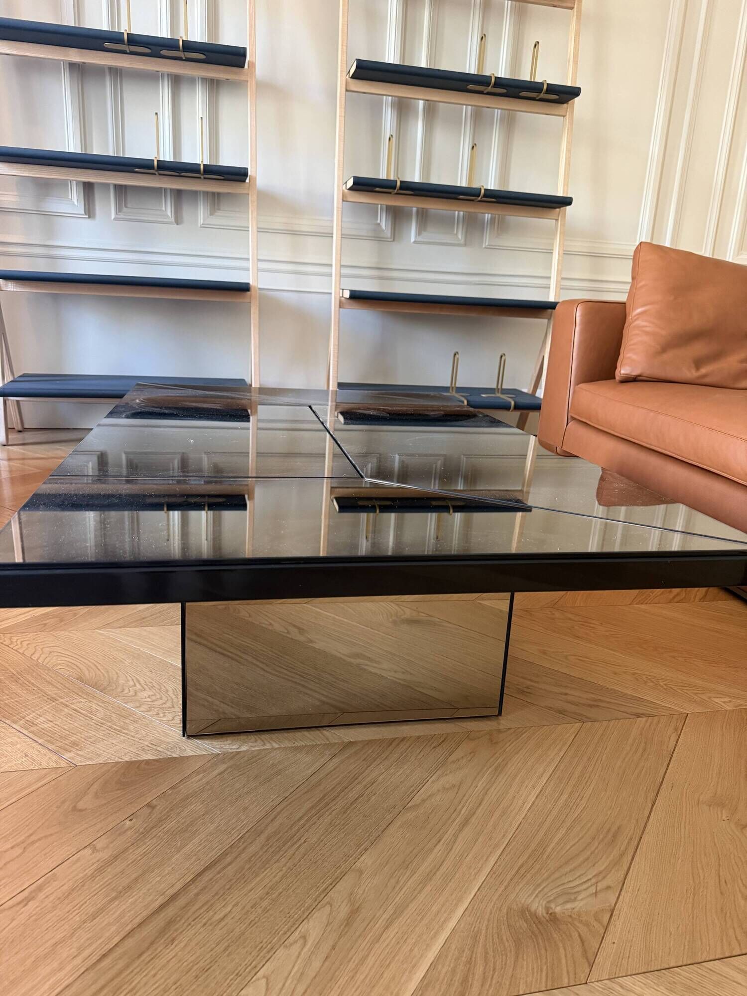 Cocktail coffee table with hidden bar by Paul Michel for Roche Bobois from the 1970s.