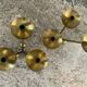 Pair of modernist bronze candlesticks