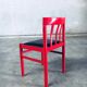 Mid-Century Modern Design Red Dining Chair Set, Belgium, 1960s, Set of 6