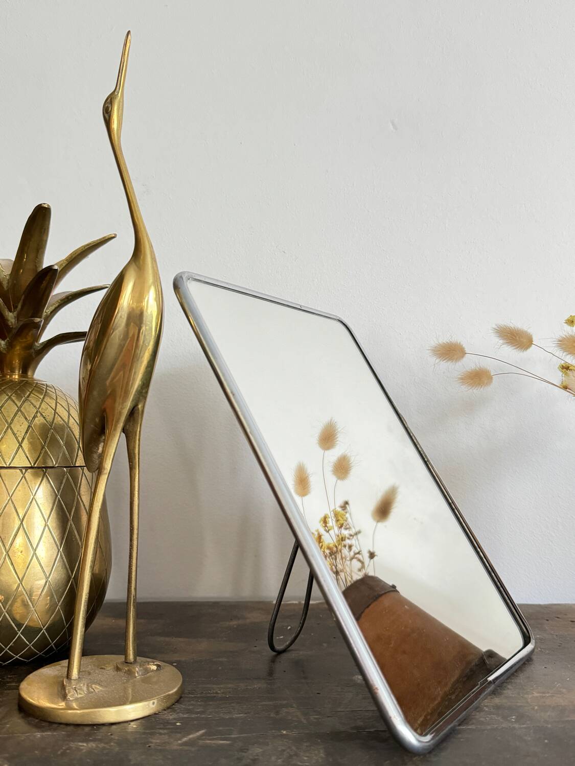 Old vintage barber mirror