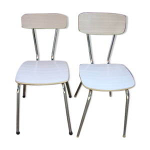 Paire de chaises fomica veinées