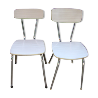 Paire de chaises fomica veinées 60