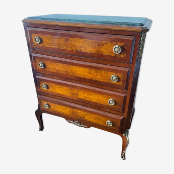 Commode en bois et marbre