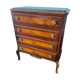 Wooden and marble chest of drawers