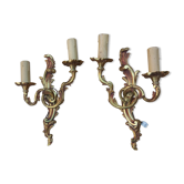 Pair of bronze sconces - Working order - 2 x 1.2 Kg