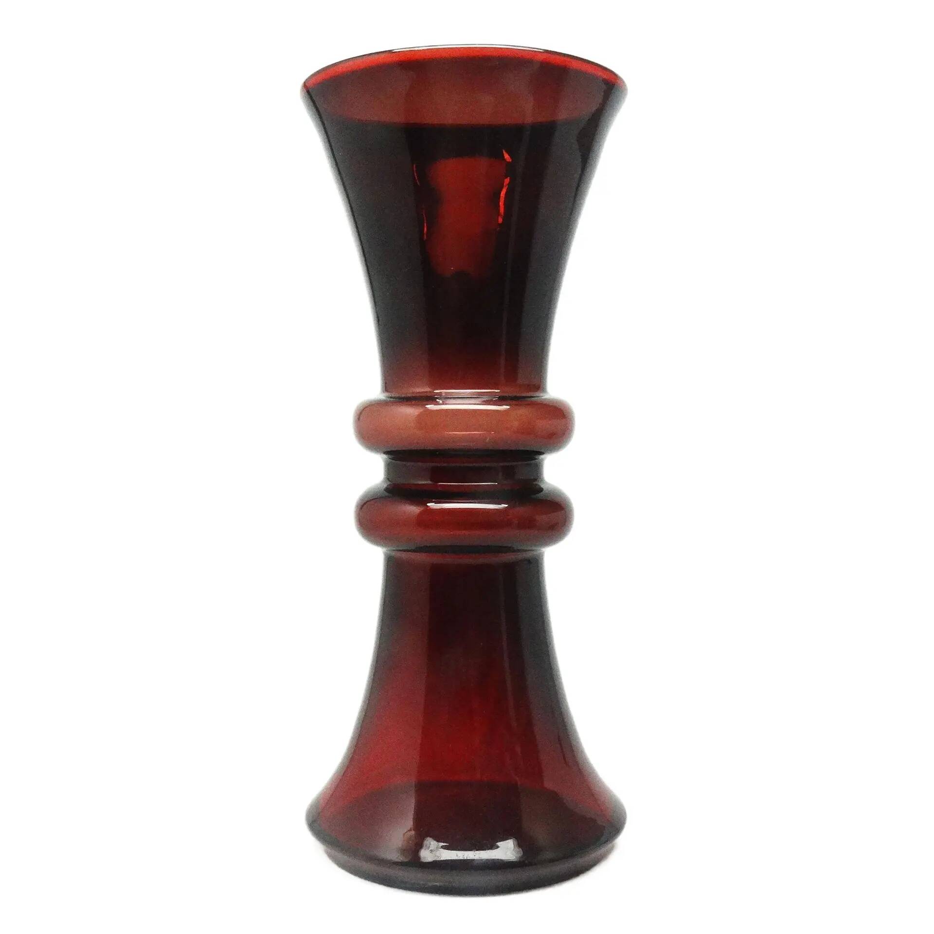 Modernism vase, glass, designed by K. Krawczyk, Poland, 1970s
