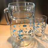 Arcopal Veronica forget-me-not carafe