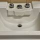 Floor washbasin from the 1930s in enamel of the brand JACOB DELAFON