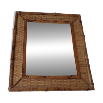 Rattan mirror