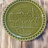 Plate faience of gien castle of gien