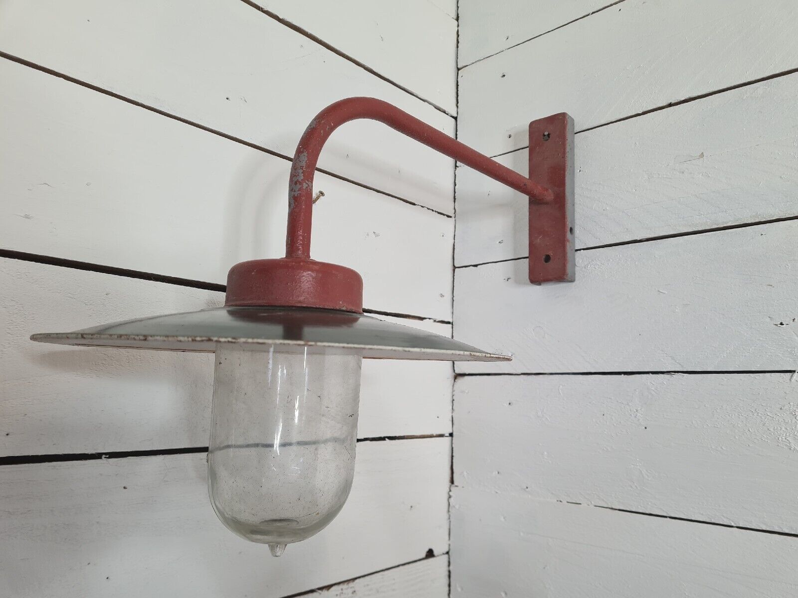 Industrial iron wall light