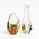 Deux vases en cristal des années 1960 par Miroslav Klinger pour Bohemia Glass.