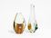 Two 1960s crystal glass vases by Miroslav Klinger for Bohemia Glass