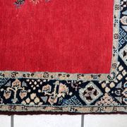 Tapis vintage fait main Tabriz 80 x 126 cm laine rouge vif - 1C1048