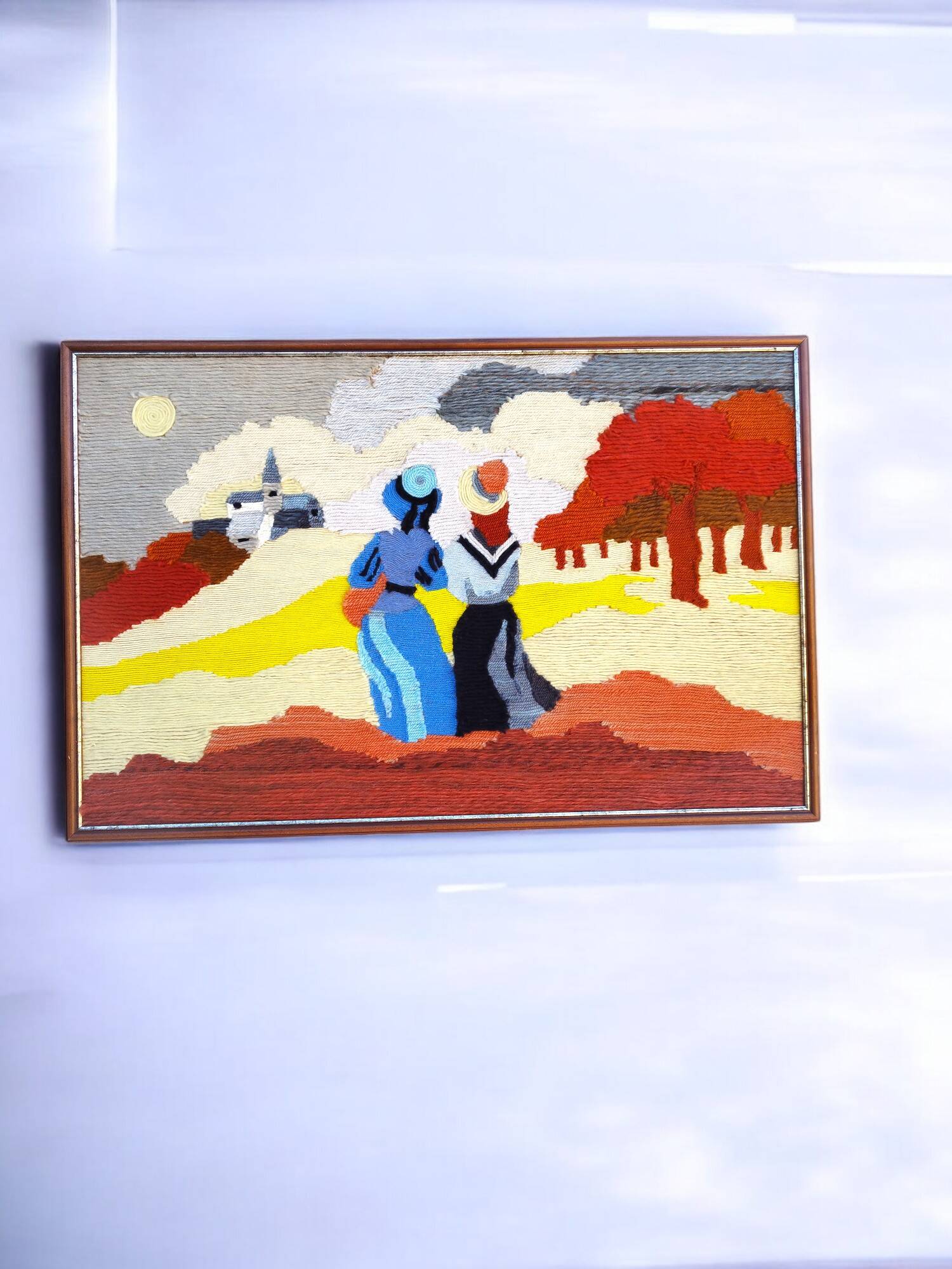 Tableau vintage fil de laine