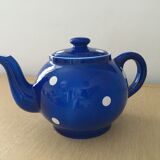 Blue teapot with white polka dots 1957