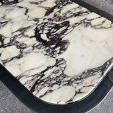 Italian marble and chrome coffee table, 1970s