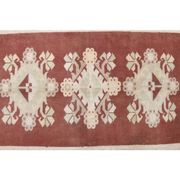 Vintage Turkish Hand-Knotted Wool Cotton Red Area Rug 202x301